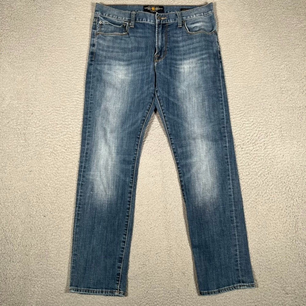 Lucky Brand Jeans Mens 32x29 Black Authentic Skinny Denim Casual‎ Cotton Blend